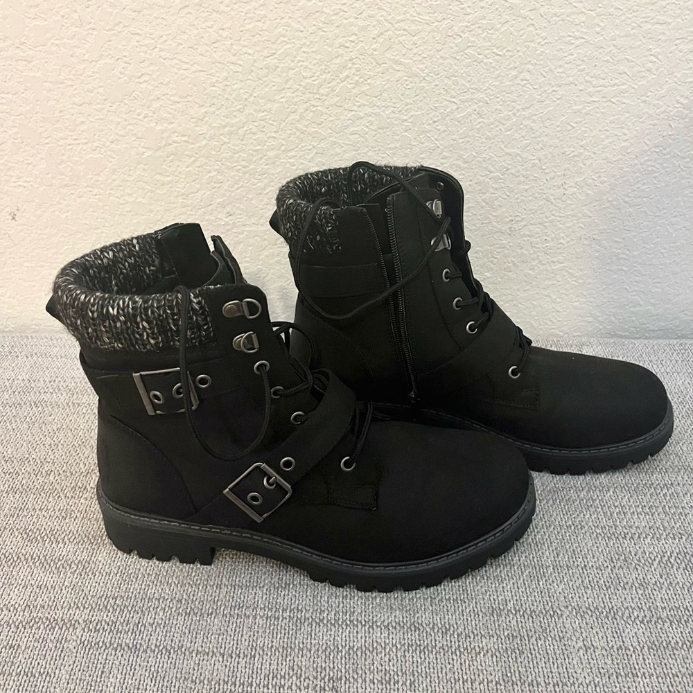 Black Vintage Combat Boots